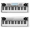 Two realistic synthesizer. vector illustration