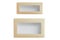 Two rectangular craft boxes with transparent window. White isolate