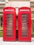Two red phone booths
