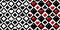 Two retro decorative chess cell seamless pattern background with playing card suit symbols