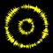 two ring target illustration with bullseye coloured yellow on black background