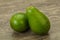 Two ripe exotic avocado vegetable