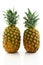 Two ripe pineapples