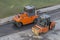 Two roller compactor machines