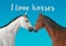 Two romantic horses - part illustration