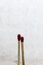 Two Romantic Matchsticks In Love Sitting. Love And Romance Concept. Matchstick art photography used matchsticks.