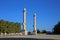 Two rostral columns in Place des Quinconces symbolising commerce, and navigation. They facing the river Garonne, Bordeaux, France