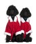 Two Royal Poodle puppies in Santa coats
