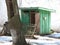 Two rural Outback wooden Toilets in winter park