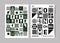 Two Screen Print Mid Century Modern Monochrome Event Posters Template