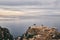 Two seagull on edge of limestone mountain