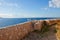 Two seagulls on the wall of If castle. Marseilles, France