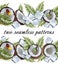 Two seamless coconut pattern