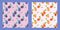 Two seamless fruit patterns