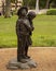 Two of seven sculptures of `Pledge of Allegiance` by Glenna Goodacre at Scottish Rite Hospital for Children in Dallas, Texas.