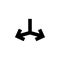 two side arrows icon. Simple glyph, flat vector of arrows icons for UI and UX, website or mobile application