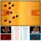 Two sided basketball brochure or flyer, template design with two team players, field and strategy