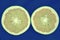 Two sides of pomelo cross section