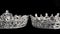 Two Silver Crowns Isolated on a Black Background