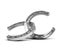 Two silver horseshoes