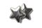 Two silver soft stars isolated