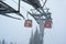 Two ski-lift booths