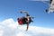 Two Skydiver jumps from an airplane
