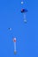Two Skydiving Base Jumpers Falling Fast