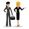 Two slender business woman