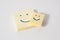 Two smiley post it