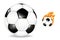 Two Soccerballs. Vector