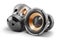 Two sound bass car speakers 3D