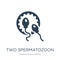 two spermatozoon icon in trendy design style. two spermatozoon icon isolated on white background. two spermatozoon vector icon