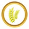 Two stalks of ripe barley vector icon