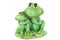 Two statues of frogs