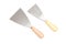 Two Steel trowel scraper or spatula wooden handle.