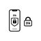 Two step authentication icon illustration. 2fa icon password secure. Smartphone safety login or signin. Vector illustration