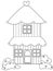 Two storey house coloring page