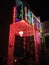 A two storey house is decorated during indian diwali festival