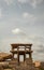 Two-storeyed mantapa or double-storeyed gateway in the south west of the Vitthala temple, Hampi, India