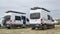 Two Storyteller Overland Mode LT, 4x4 camper vans based on Ford Transit chassis