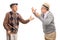 Two stubborn mature men arguing