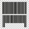 Two style of fake bar code, at transparent effect background