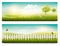 Two summer countryside landscape banners.