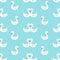 Two swans symbol of love pattern seamless. Vector background