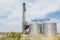 Two tanks for storing and pumping bulk products - grain, compound feed, sunflower seeds in the agricultural industry, or cisterns