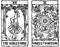 Two Tarot Cards outline v.6