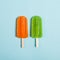 Two tasty and refreshing popsicles