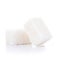 Two tasty sugar cubes isolated on the white background