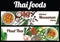 Two Thai delicious and famous food banner